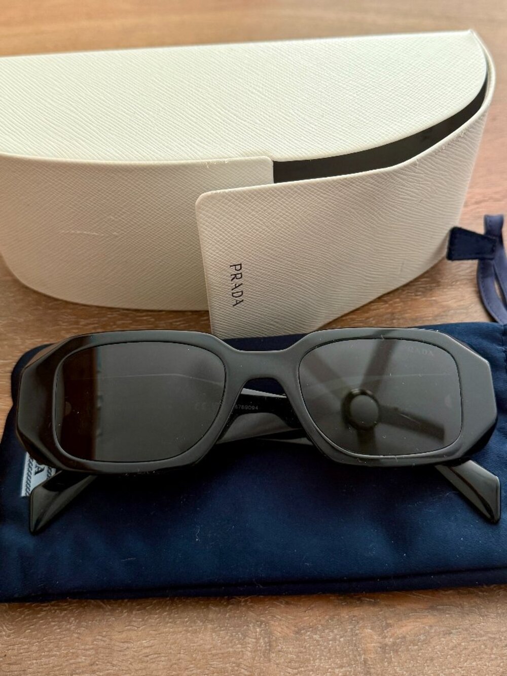 Prada PR 17WS 1AB5S0 Black Sunglasses